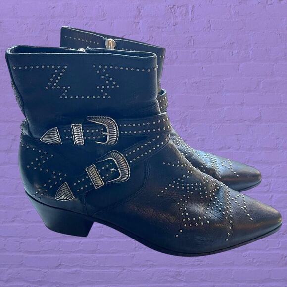 Frye western studded mid heel booties Size 7 - Picture 3 of 8